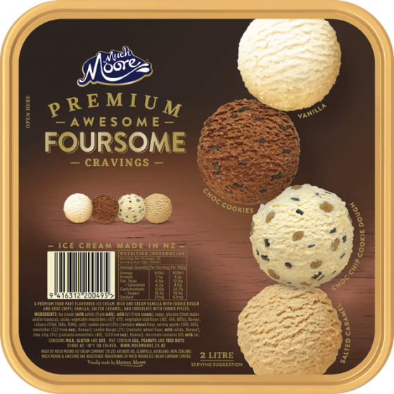 Ice Cream, Much Moore Premium Awesome Foursome Craving 2L