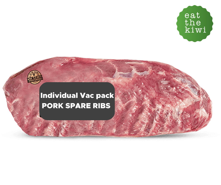 Pork Spareribs. Single Vacuum Packed, average 1.6kg each, price per kg