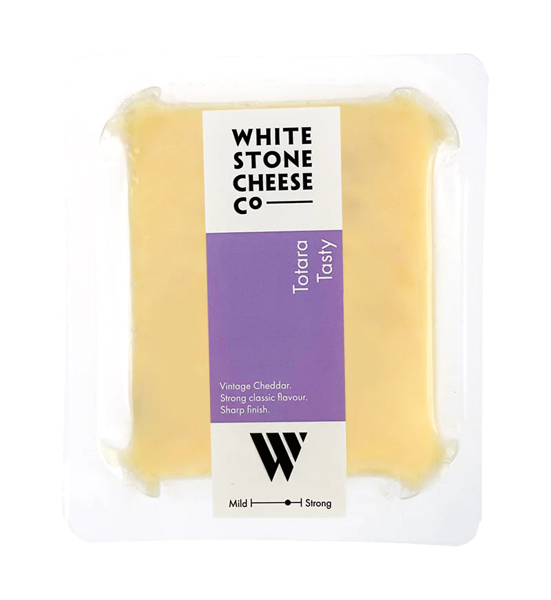 Whitestone Totara Tasty Vintage Cheddar slice Cheese 100g