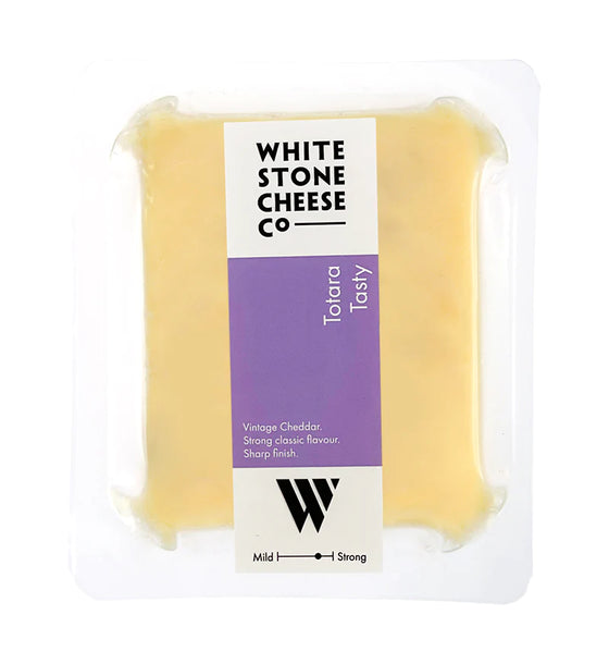 Whitestone Totara Tasty Vintage Cheddar slice Cheese 100g