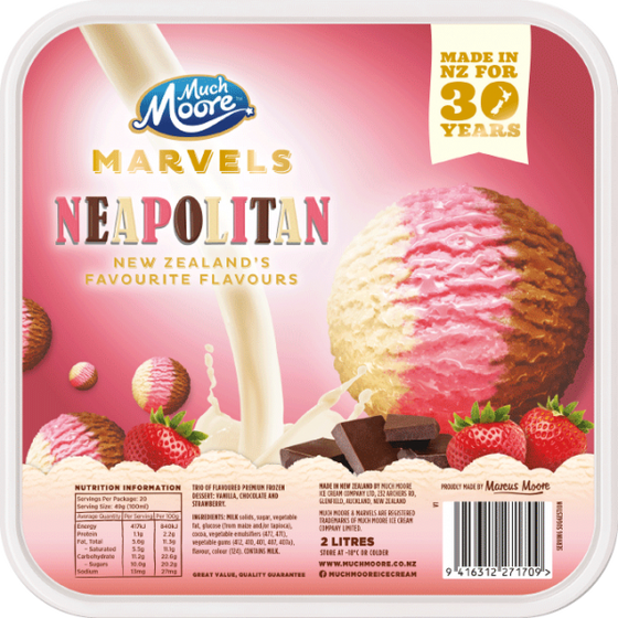 Ice Cream, Much Moore Marvels Neapolitan 2L