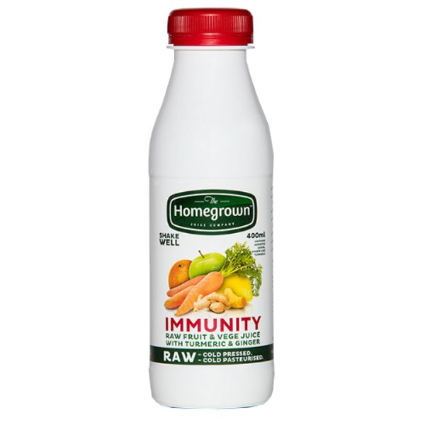 400ML Homegrown IMMUNITY Fruit and Vege Juice, raw, cold press