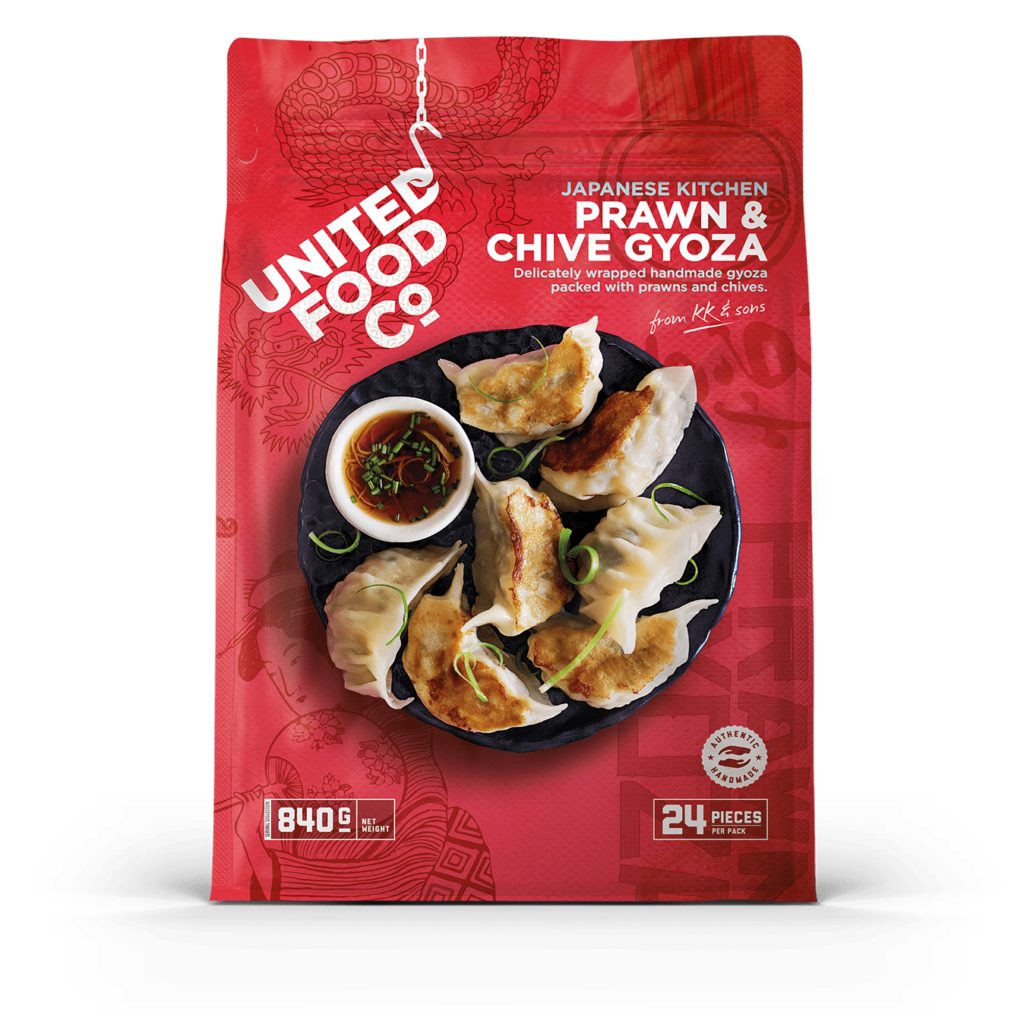 (2871) United Food Co  Chive & Shrimp Gyoza (dumpling) 24pc x 840g