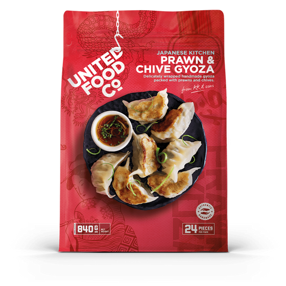 (2871) United Food Co  Chive & Shrimp Gyoza (dumpling) 24pc x 840g