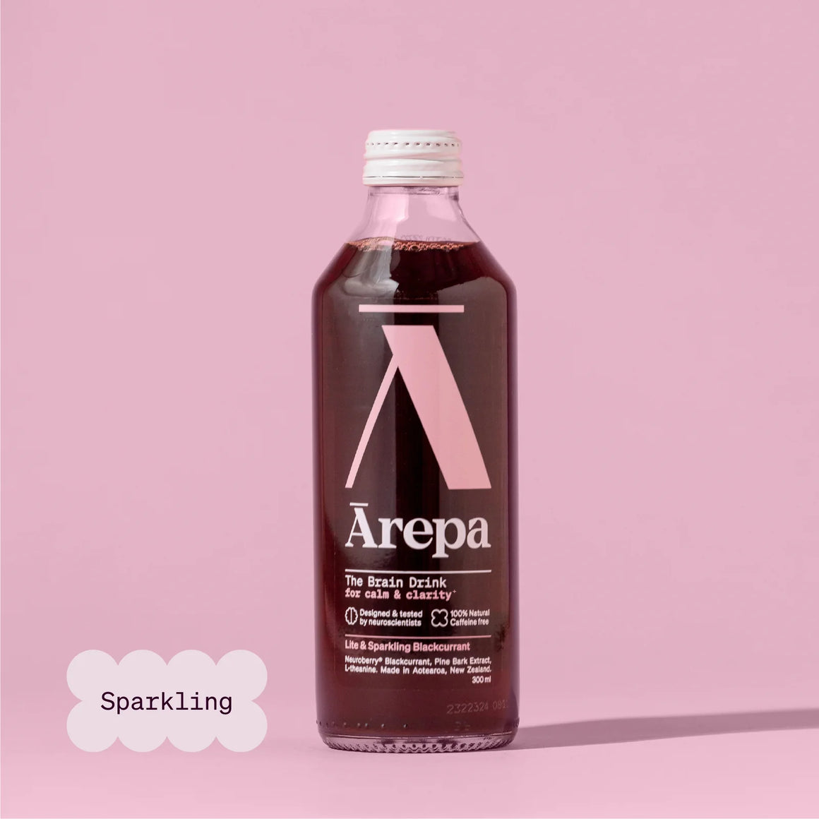 (DIS) Arepa Calm + Clarity, Sparkling Black Currant, 300ml