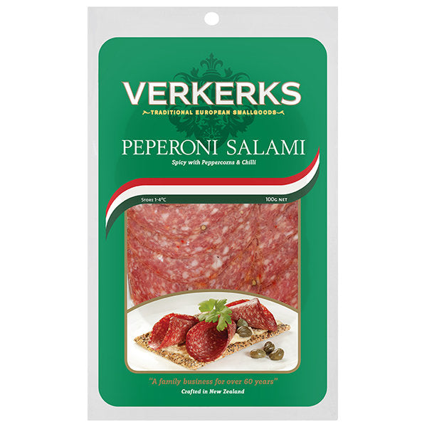 Salami, Verkerks Pepperoni Slice 100g