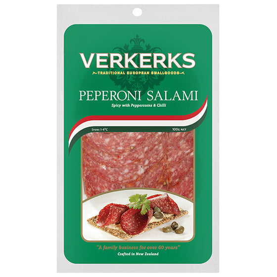 Salami, Verkerks Pepperoni Slice 100g